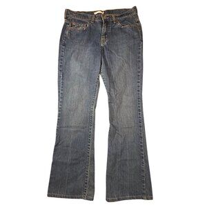 Levis 515 Bootcut Jeans Womens Medium Wash Denim Cotton Stretch Frayed Pocket-8